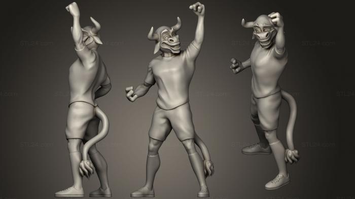 Figurines simple (Bull, STKPR_1379) 3D models for cnc